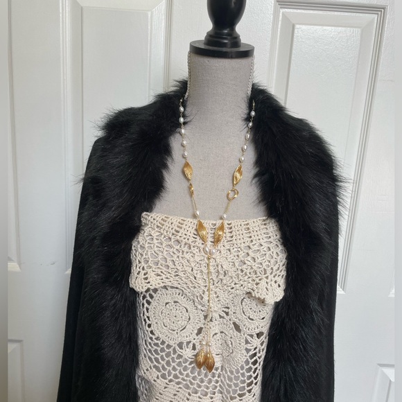 14k E plated Gold FWC Pearl Wire wrapped nested pearl adjustable dangling accent - Picture 3 of 8